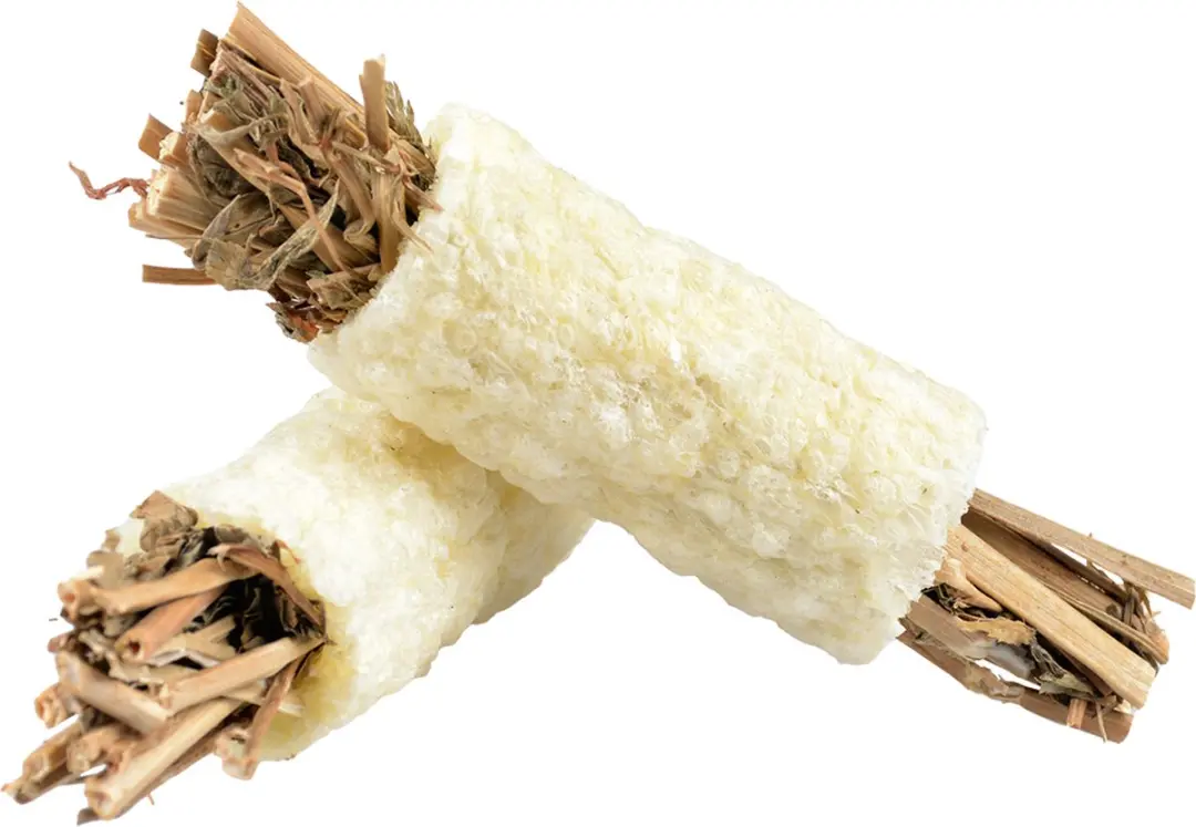 Duvo Knaagdier Knabbelrolletjes Luzerne & Popcorn 20g - 5 Stuks