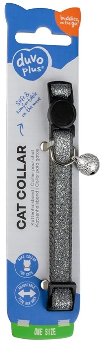 Duvo+ Kattenhalsband Glitter Nylon 20-30cm - Gemengde Kleuren