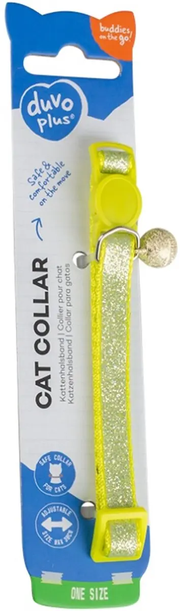 Duvo+ Kattenhalsband Glitter Nylon 20-30cm - Gemengde Kleuren