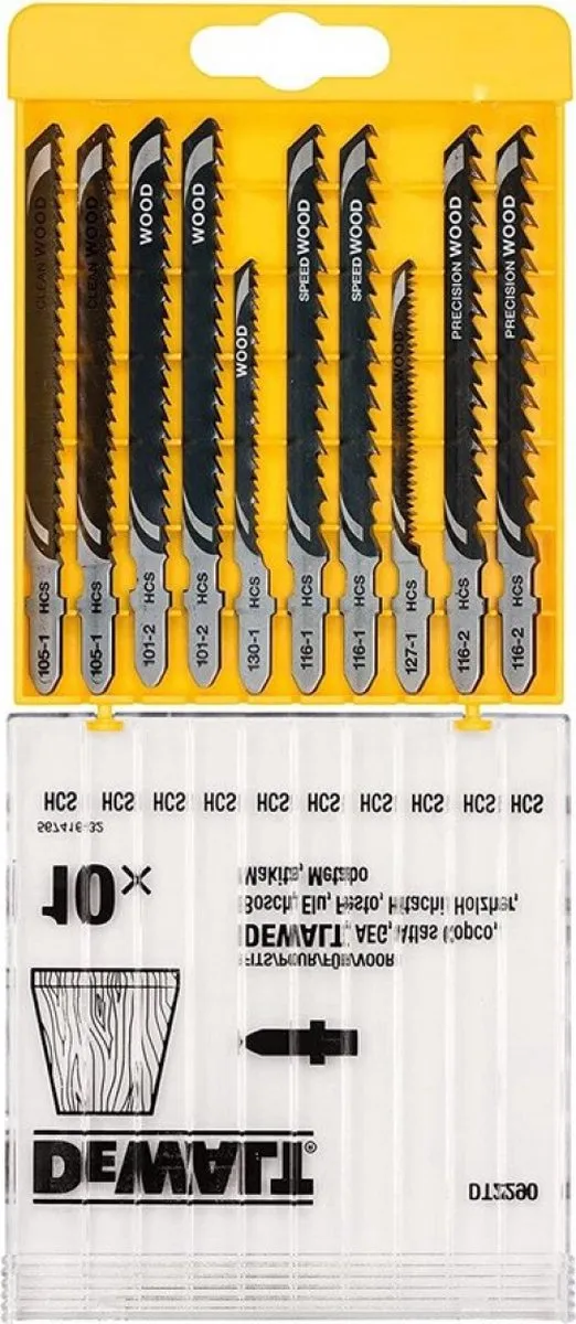 DeWalt DT2290 Decoupeerzaagbladen - 10 Stuks - Hout