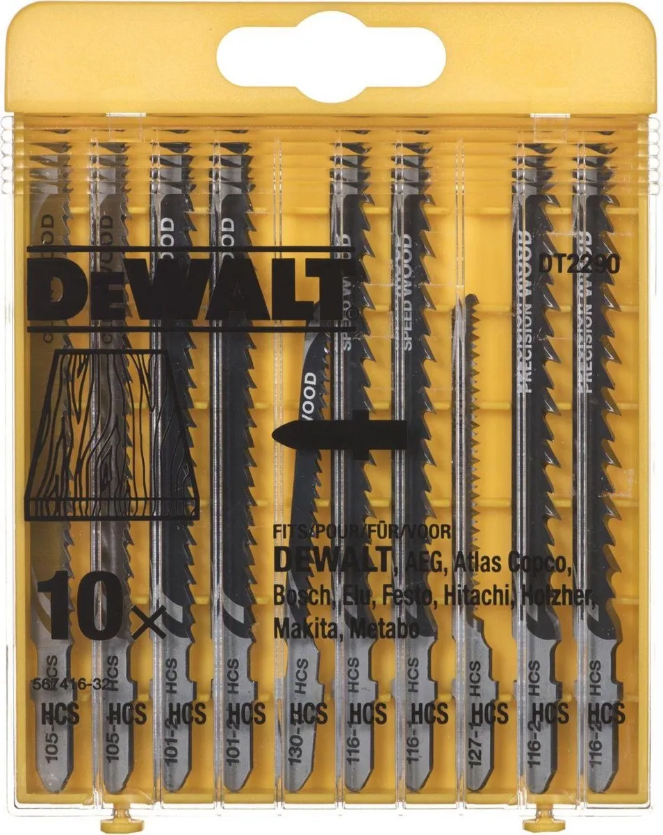 DeWalt DT2290 Decoupeerzaagbladen - 10 Stuks - Hout