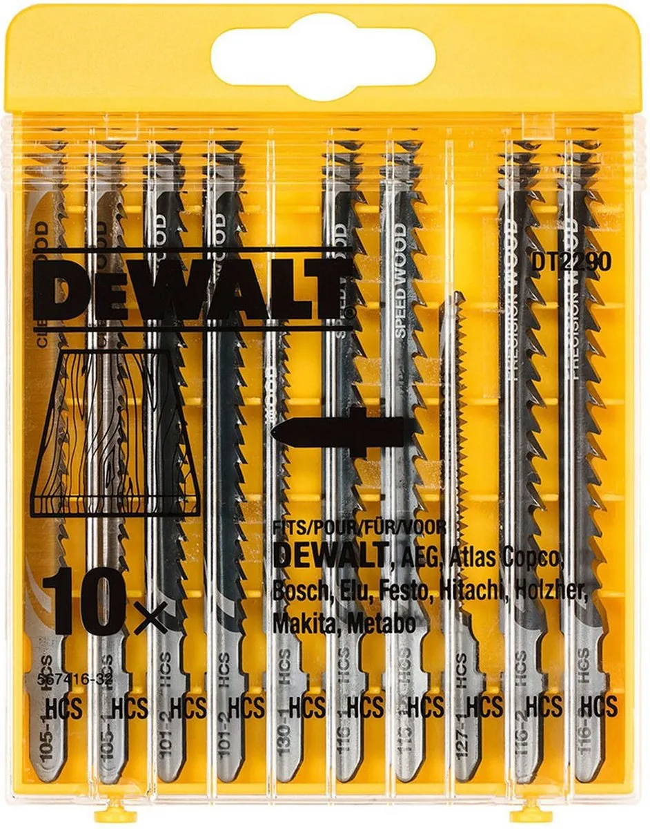 DeWalt DT2290 Decoupeerzaagbladen - 10 Stuks - Hout