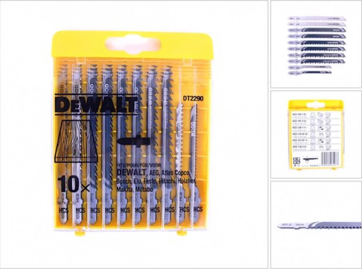DeWalt DT2290 Decoupeerzaagbladen - 10 Stuks - Hout