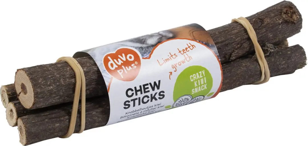 DuvoPlus Knabbelhoutjes Kiwi - 4 Stuks