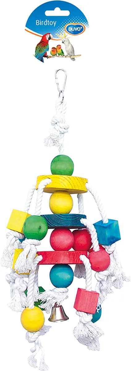 DuvoPlus Speelgoed Vogel Clustertouw 35cm