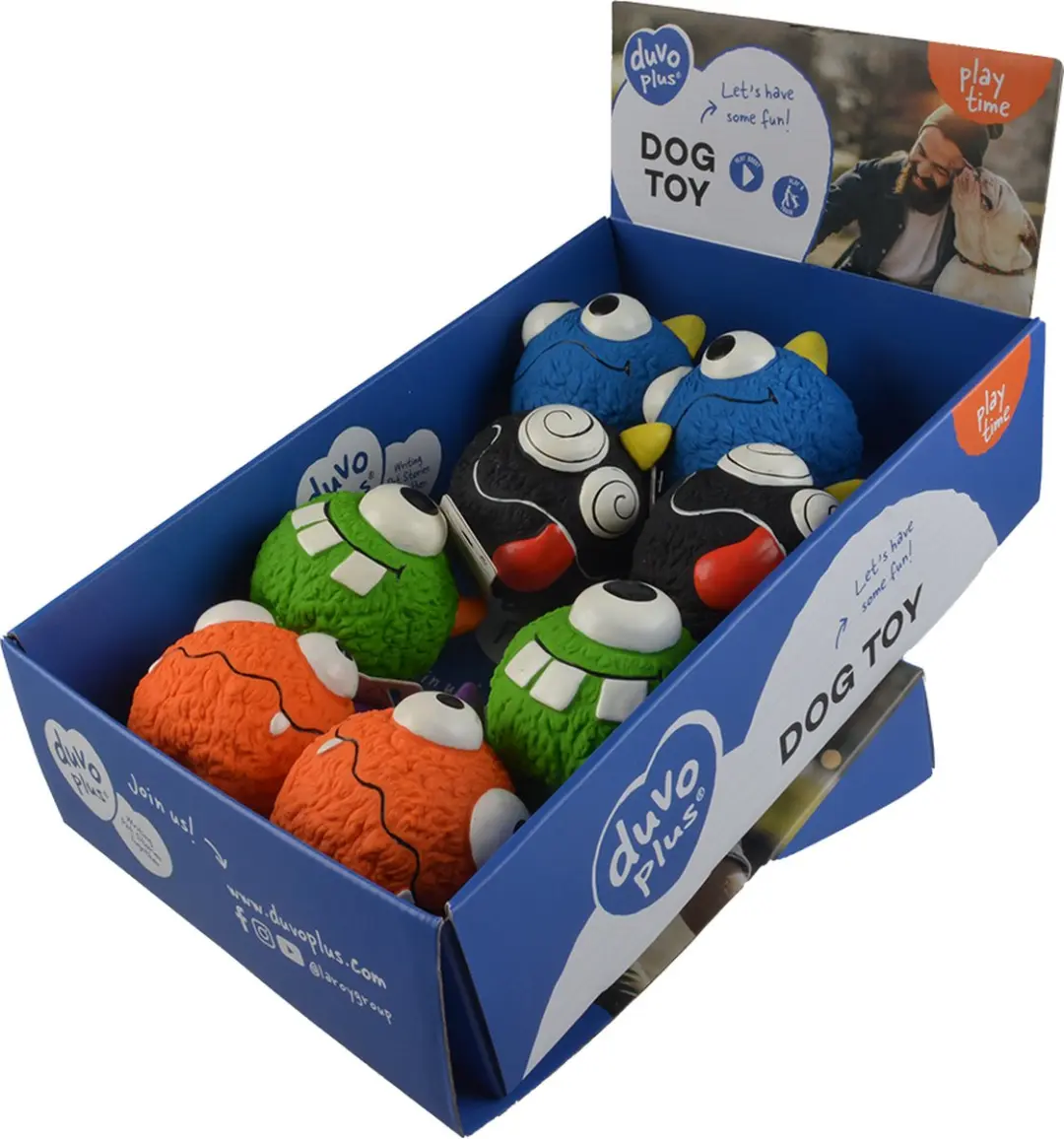 DuvoPlus Aquarium Latex Monsterballen 9x10x9,5cm - Gemengde Kleuren