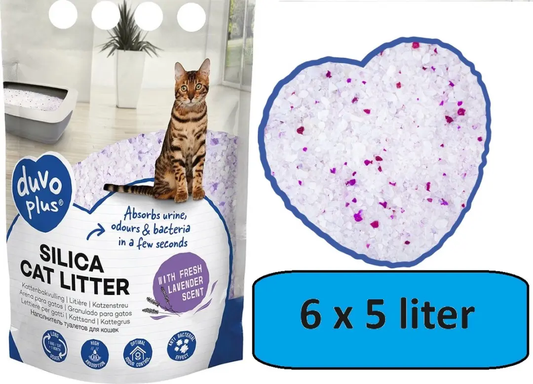 Duvo Silica Kattenbakvulling Lavendel - 30L