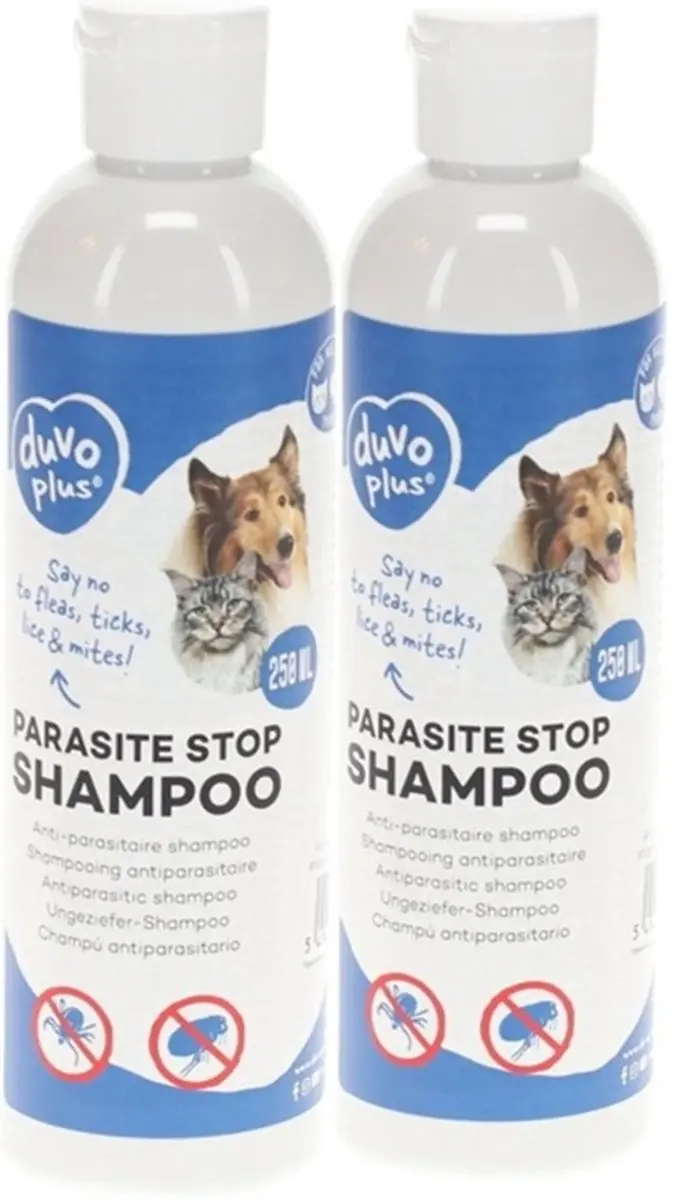 Duvo+ Anti-parasitaire Shampoo Hond & Kat 2x250ml