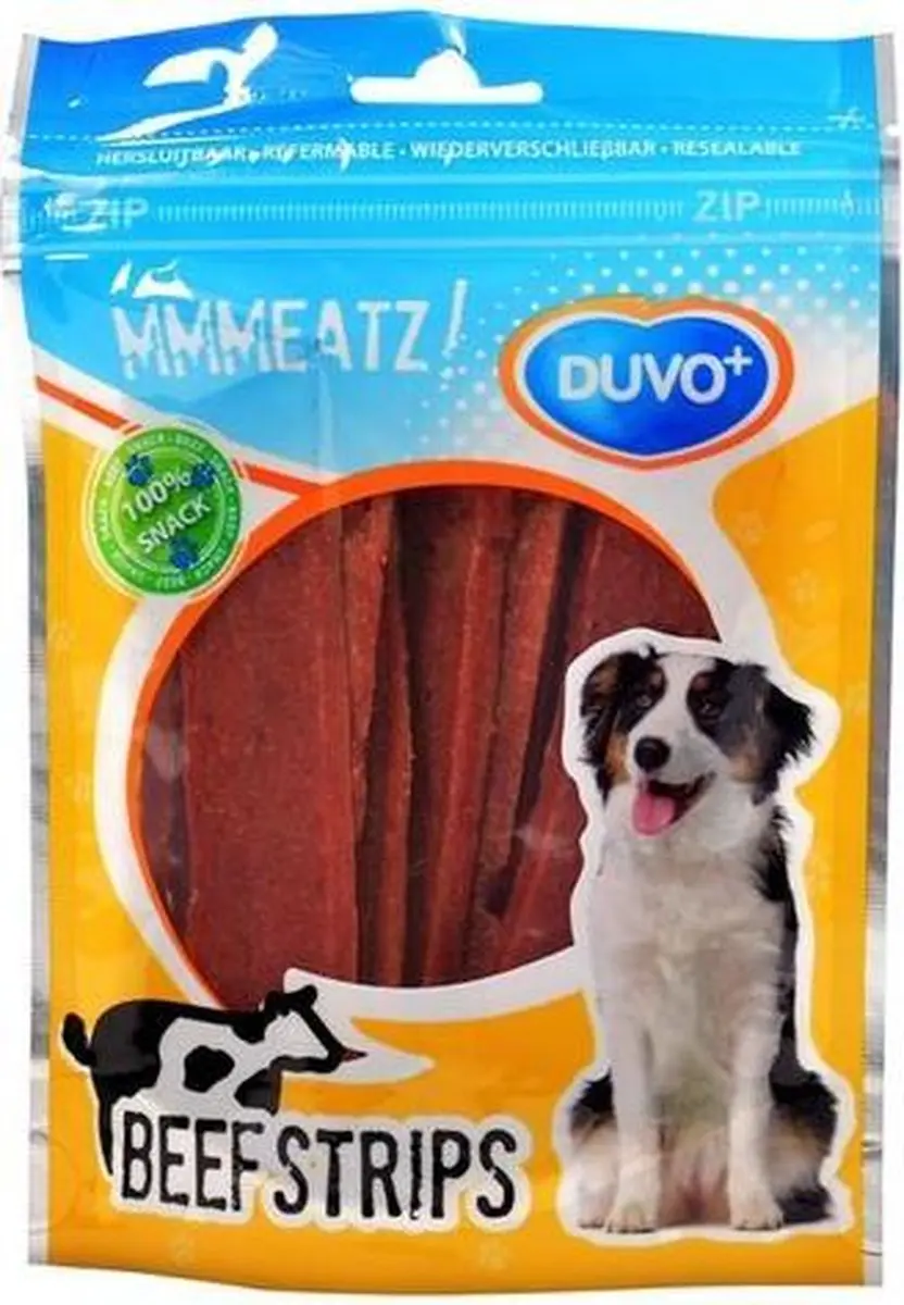 Duvo Beef Strips Hondensnack 100g