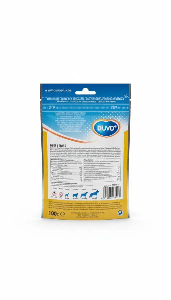 Duvo Beef Strips Hondensnack 100g