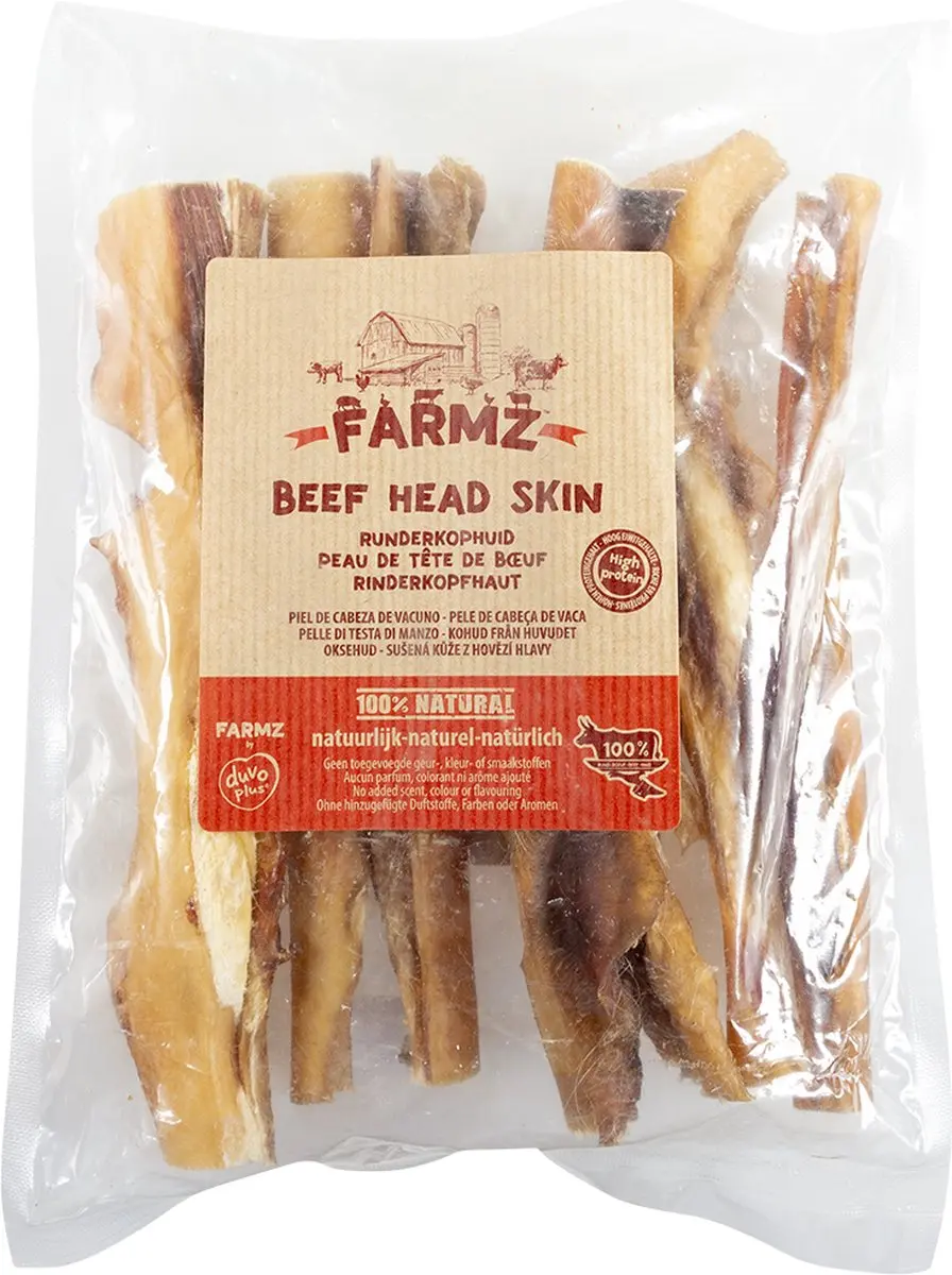 Duvo Duvoplus Farmz Runderkophuid Hondensnack 250g