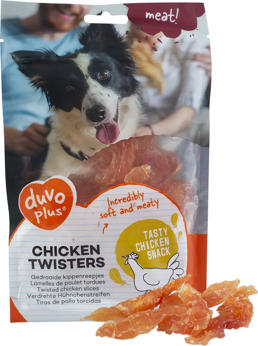 Duvo Kippentwisters Hondensnack 80g