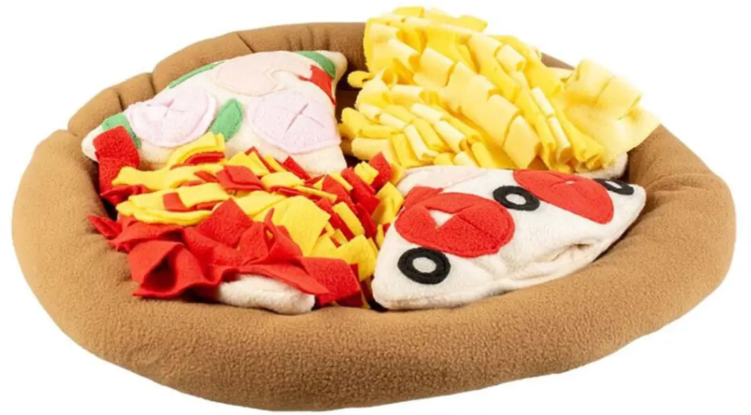 Duvo Plus Playtime Snackmat Pizza 50x50cm - Meerkleurig