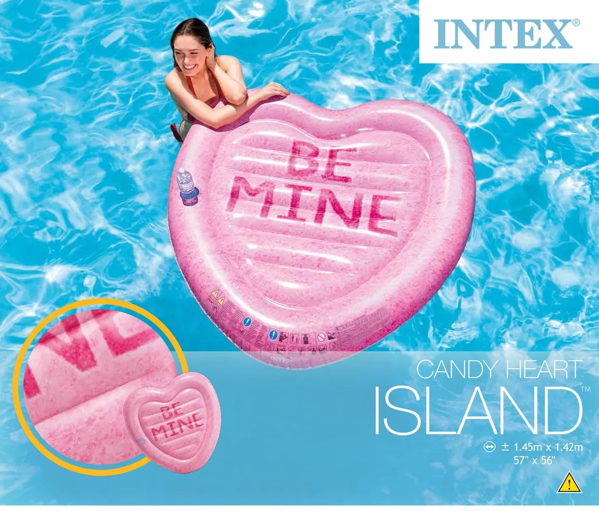 Intex Candy Heart Island - Roze