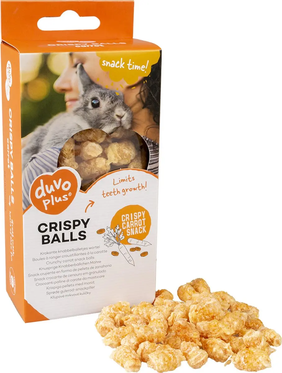 Duvo Knaagdier Krokante Knabbelballetjes Wortel 50g