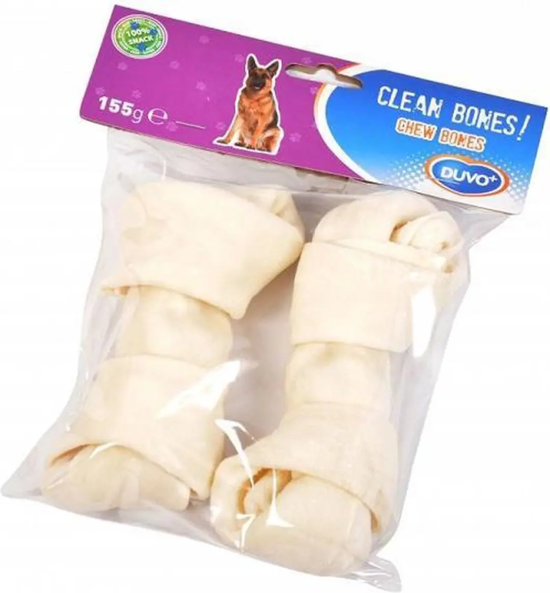 Duvo Duvoplus Hondensnack Bone! Geknoopt Been - 2 Stuks