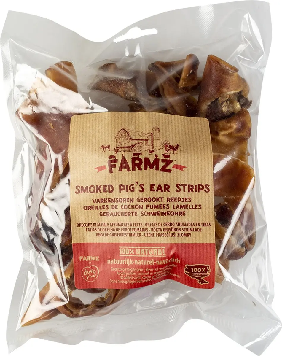 Duvo Duvoplus Farmz Varkensoren Gerookt Reepjes 250g