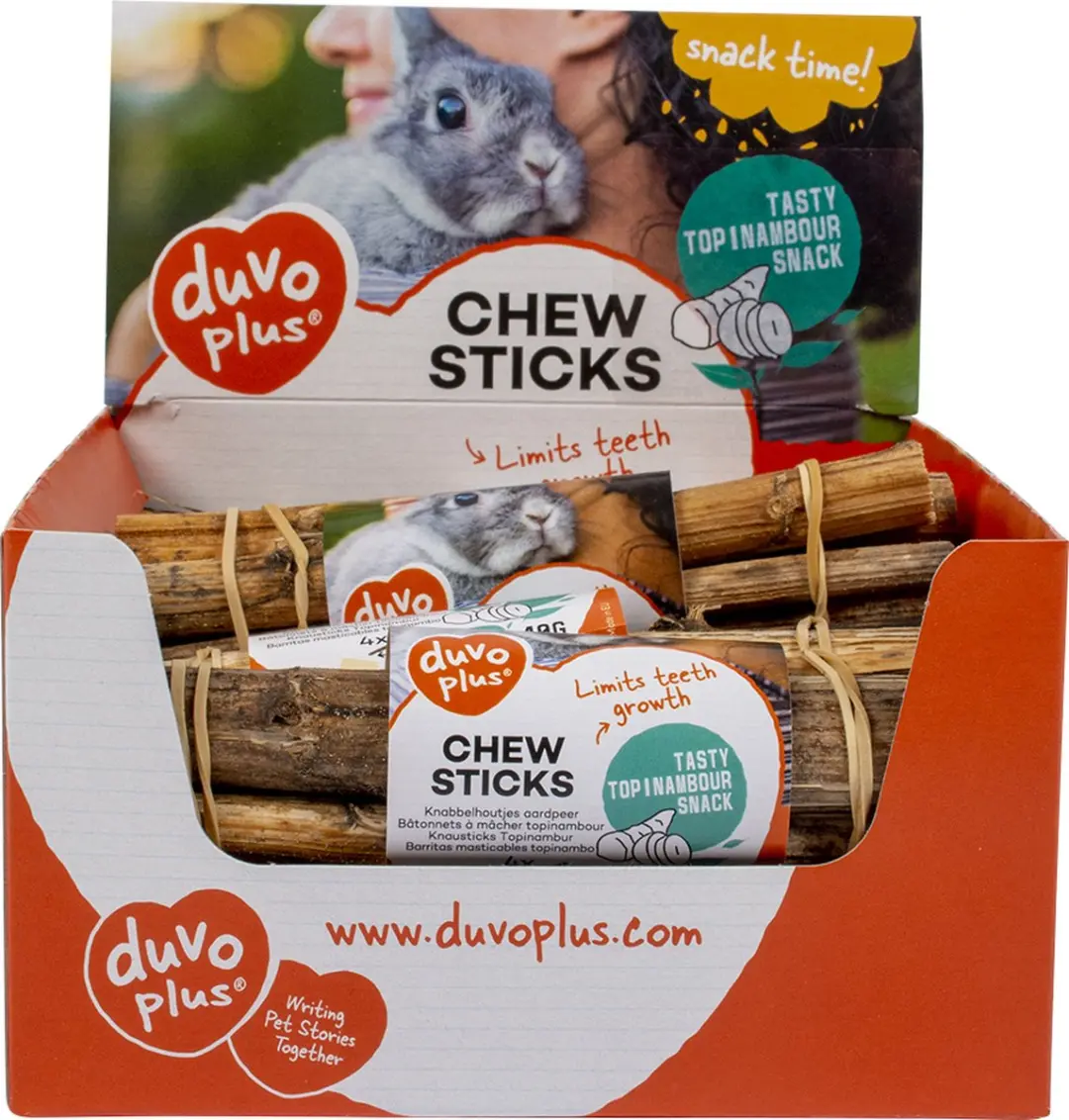 Duvo Knabbelhoutjes Aardpeer 4 Stuks
