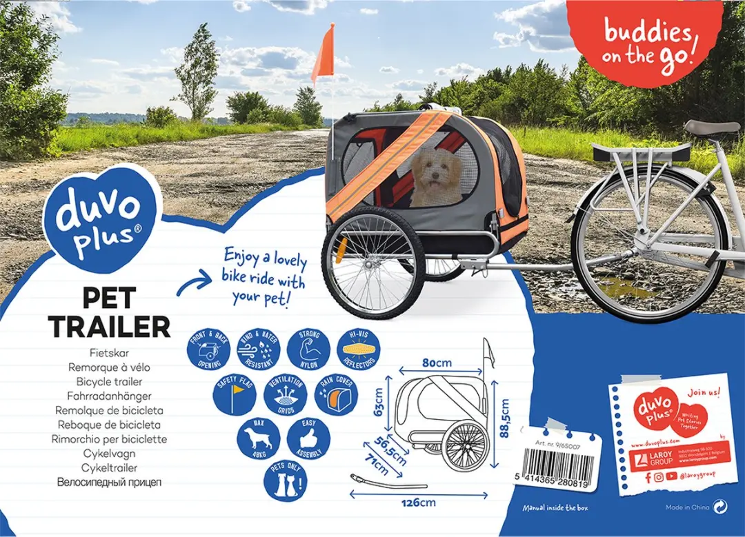 Duvo PET TRAILER 2 - Multikleur