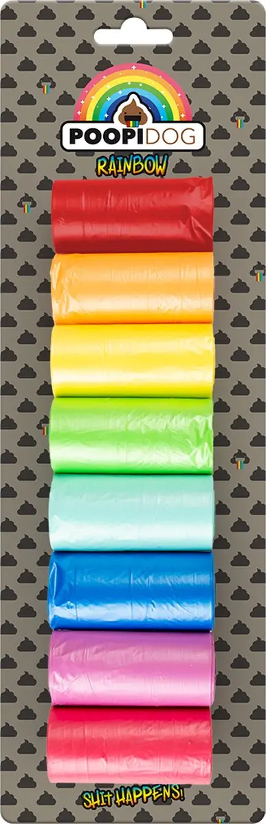 Duvo+ Hondenpoepzakjes Rainbow - 120 Stuks