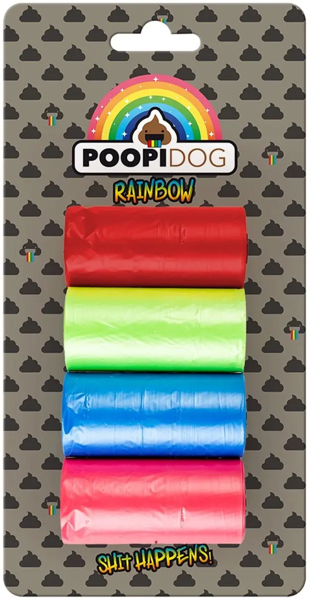 Duvo+ Hondenpoepzakjes Rainbow - 120 Stuks