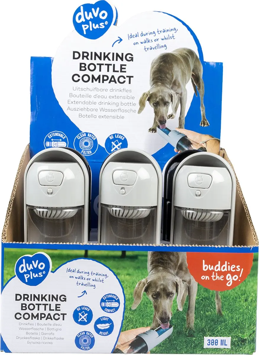 Duvo Duvoplus Waterfles Hond 300ml - Gemengde Kleuren