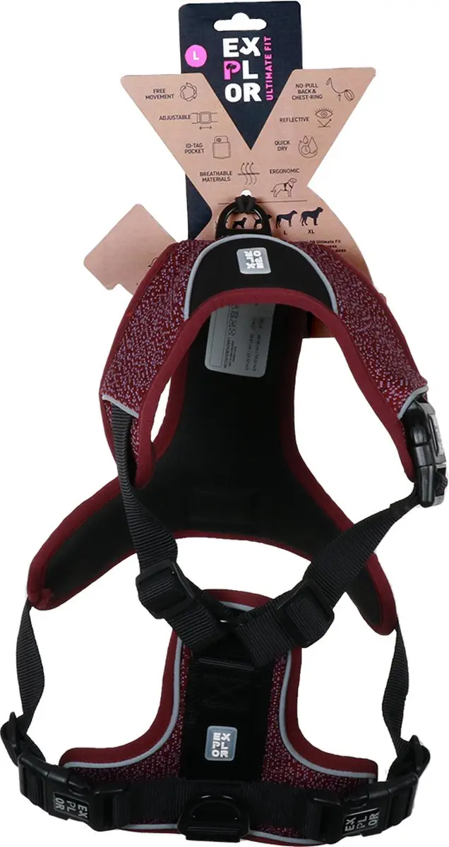 Duvo Duvoplus Ultimate Fit No-Pull Harnas Fashion L - 48-58cm - Plum Purple