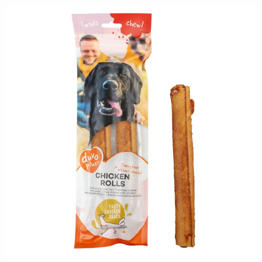 Duvo Duvoplus Chew! Kip Rolls Hondensnack L