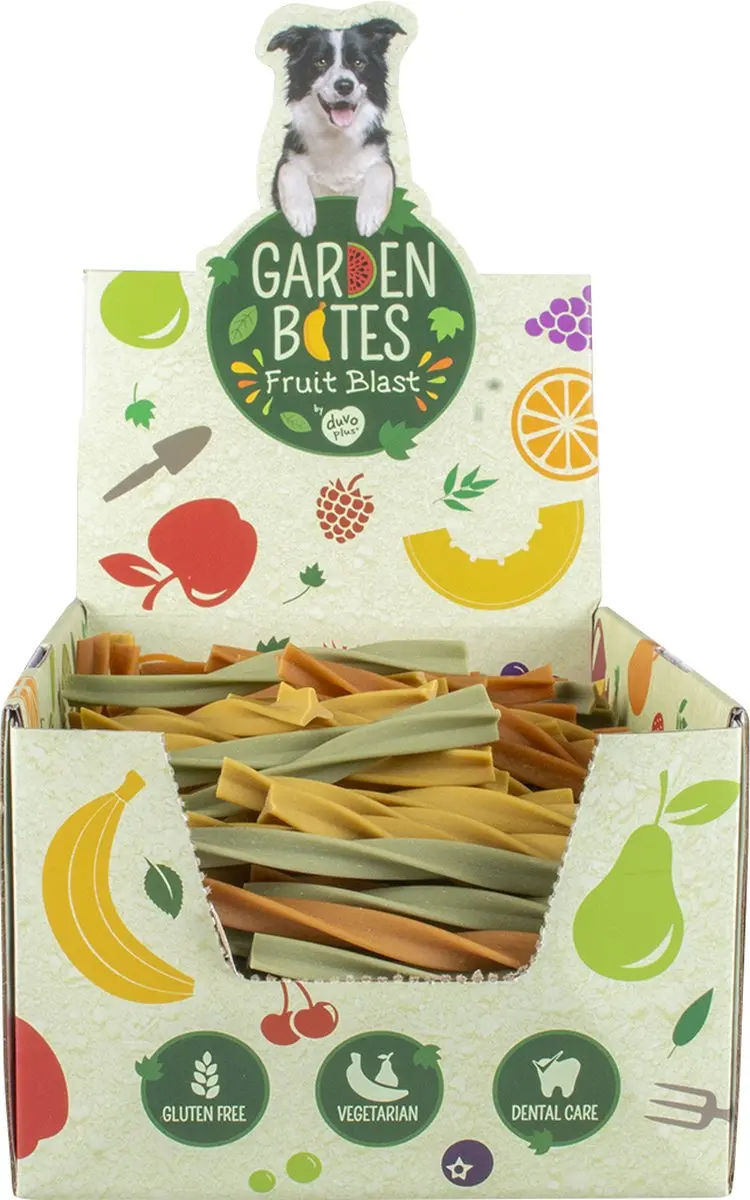 Duvo Garden Bites Fruity Dental Swirls 13cm - 324 Stuks