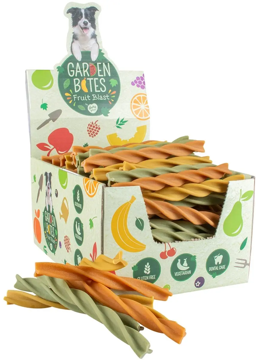 Duvo Garden Bites Fruity Dental Swirls 13cm - 324 Stuks