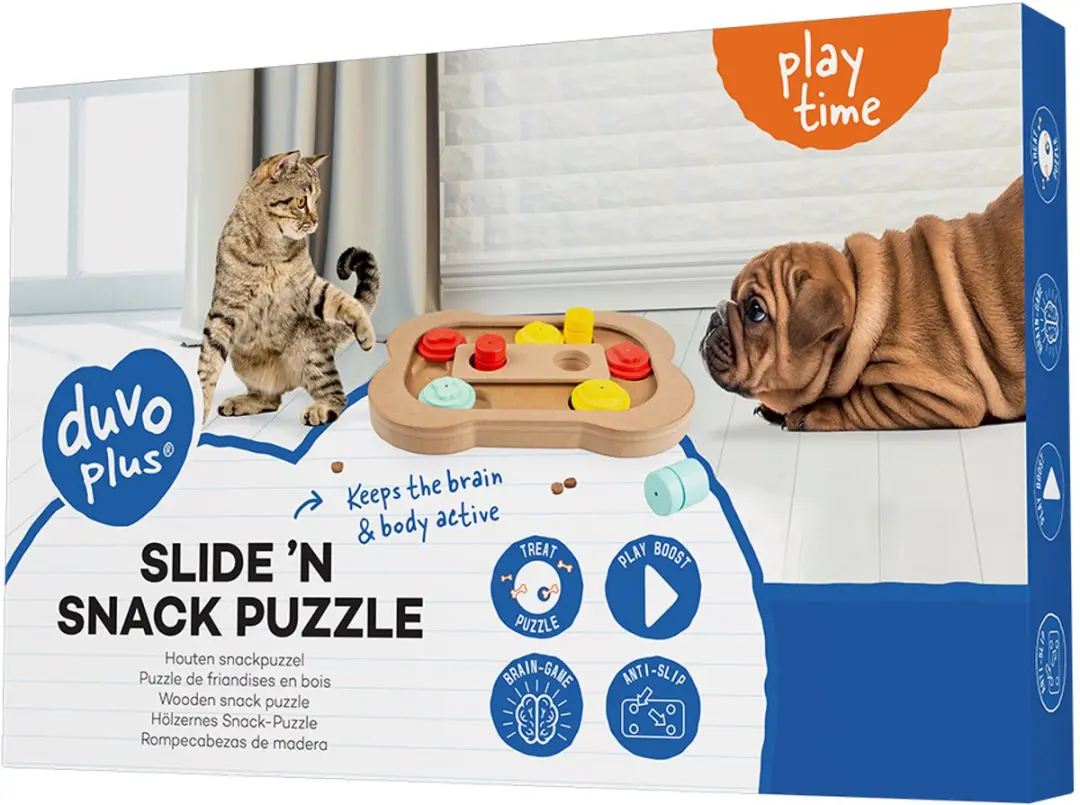 DuvoPlus Slide 'n Snack Puzzle Hond - Meerkleurig