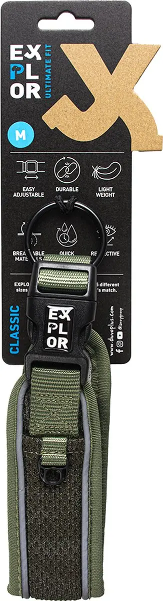 Duvo Duvoplus Halsband Ultimate Fit Control Classic M - 39-44cm - Undercover Green