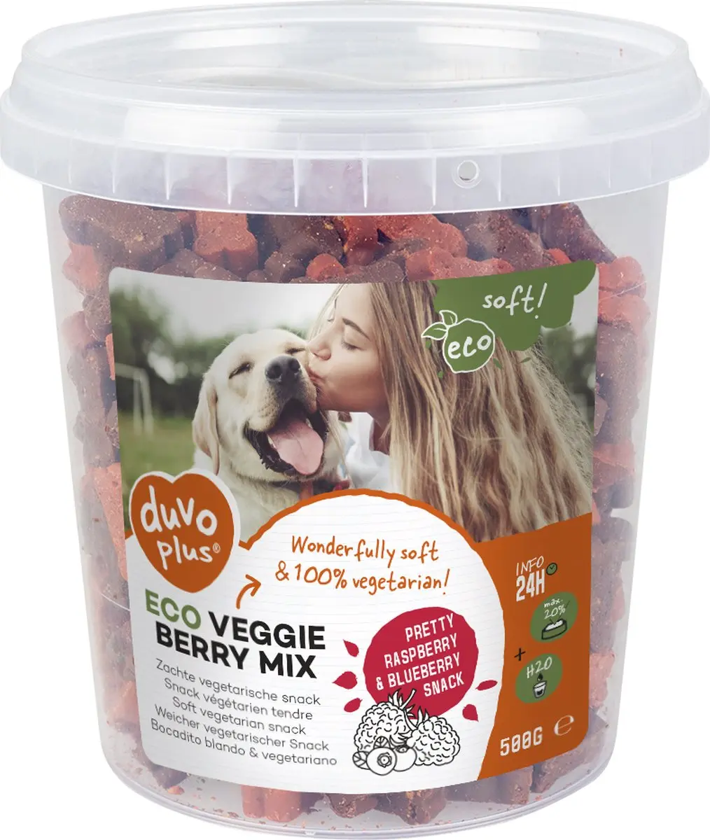 Duvo Plus Soft! Eco Veggie Bessen Mix Hondensnacks 500g