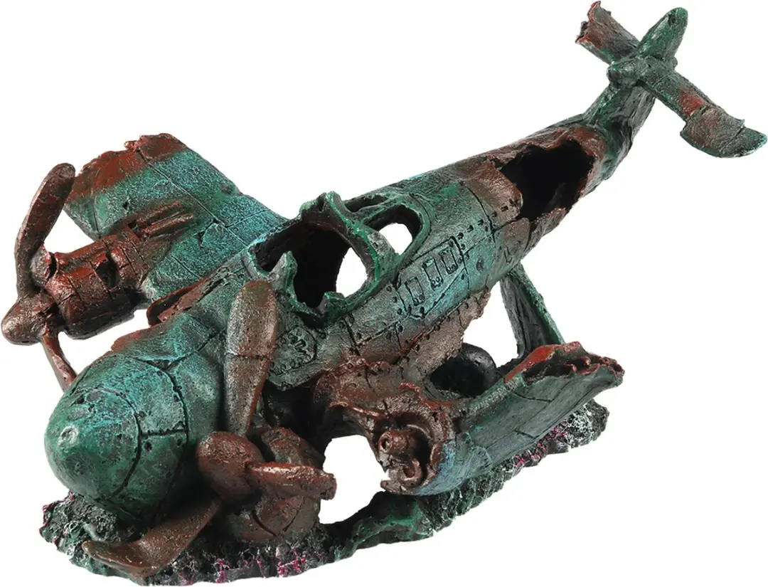 Duvo Aqua Della Gezonken Vliegtuig Aquariumdecoratie 32,5x21,5x18cm