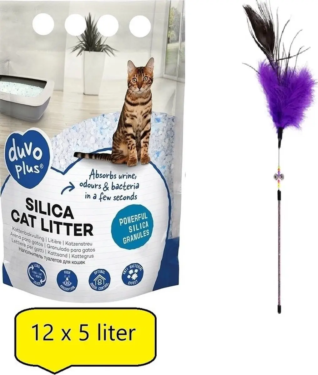 Duvo+ Premium Silica Kattenbakvulling 60L