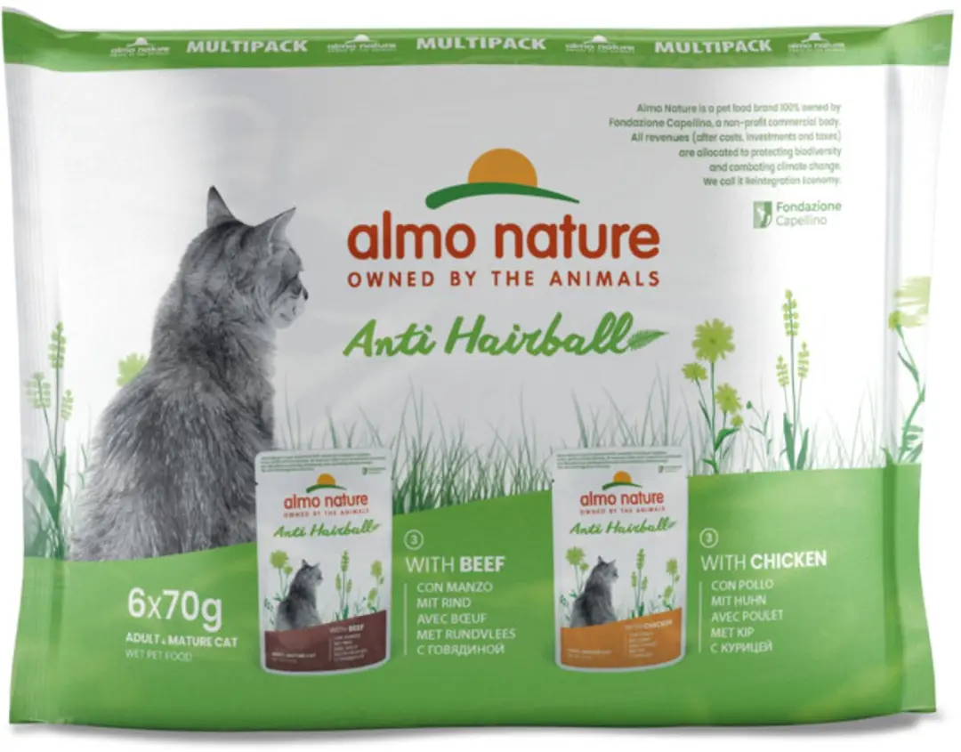 Almo Nature Holistic Kat Pouch Anti-Haarbal Kabeljauw & Kip