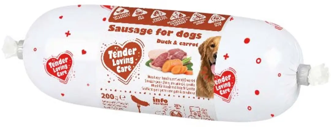 Duvo Hondenworst Eend Vers Vlees Natvoer - 15x200g
