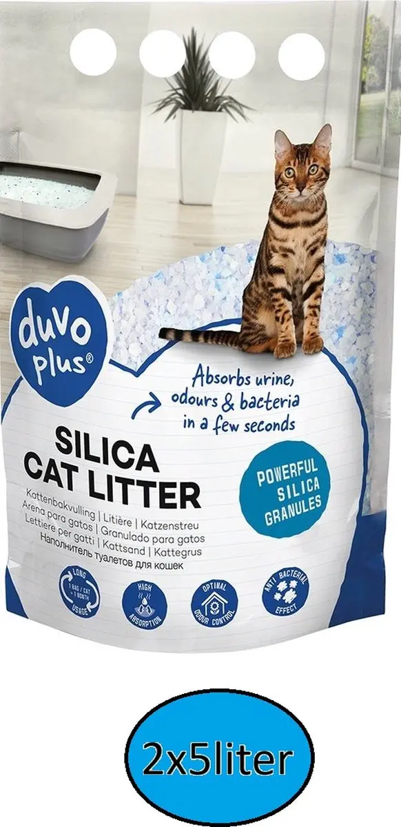 Duvo Silica Kattenvulling 10L (2x5L)