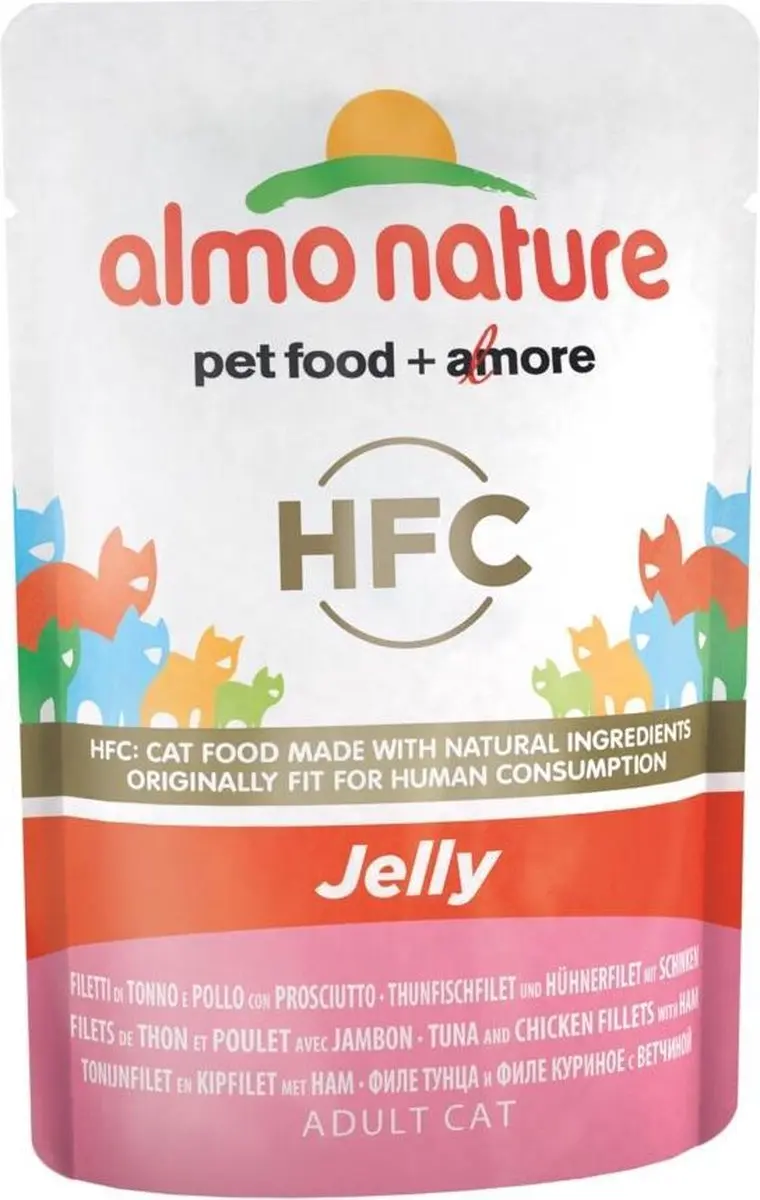 Almo Nature Classic Jelly Tonijn Kip & Ham 24x55g