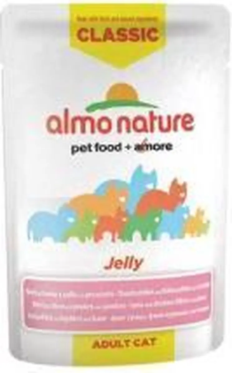 Almo Nature Classic Jelly Tonijn Kip & Ham 24x55g