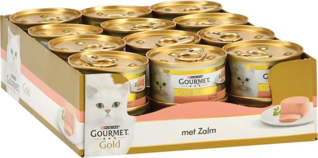 Gourmet Gold Mousse Zalm Kattenvoer - 24x85g