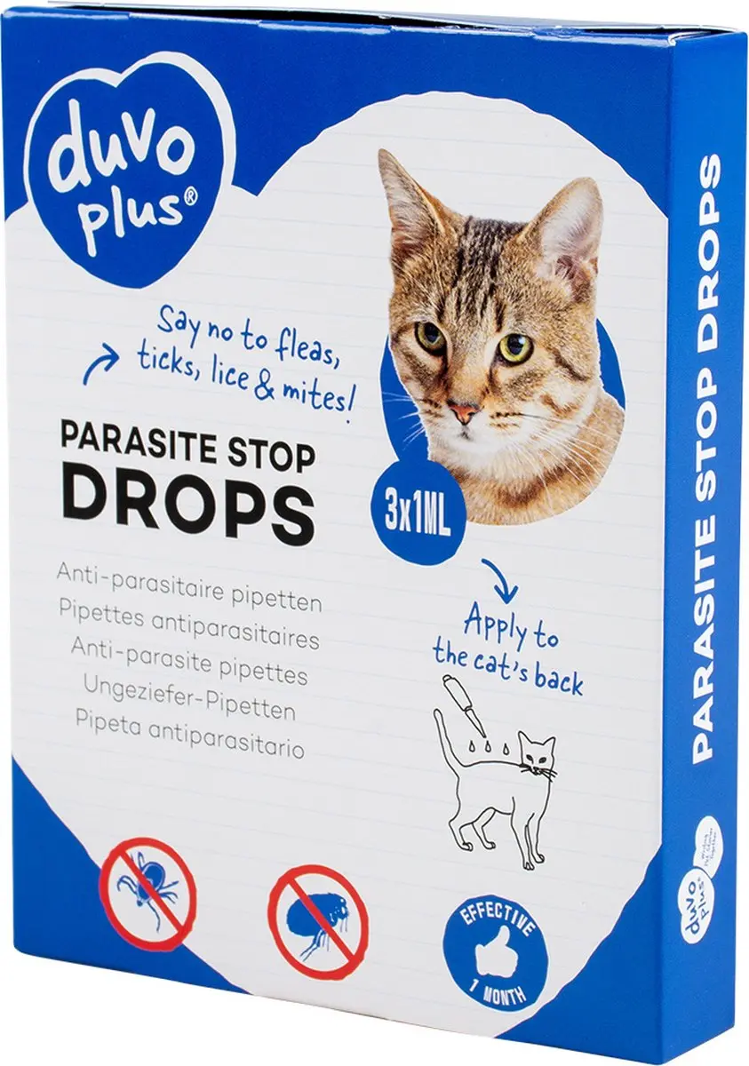 Duvo+ Anti-Parasiet Druppels Kat 3x1ml