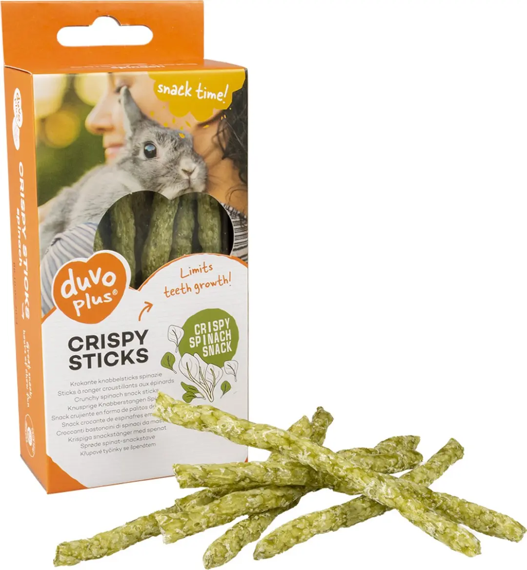Duvo+ Krokante Knabbelsticks Spinazie 50g