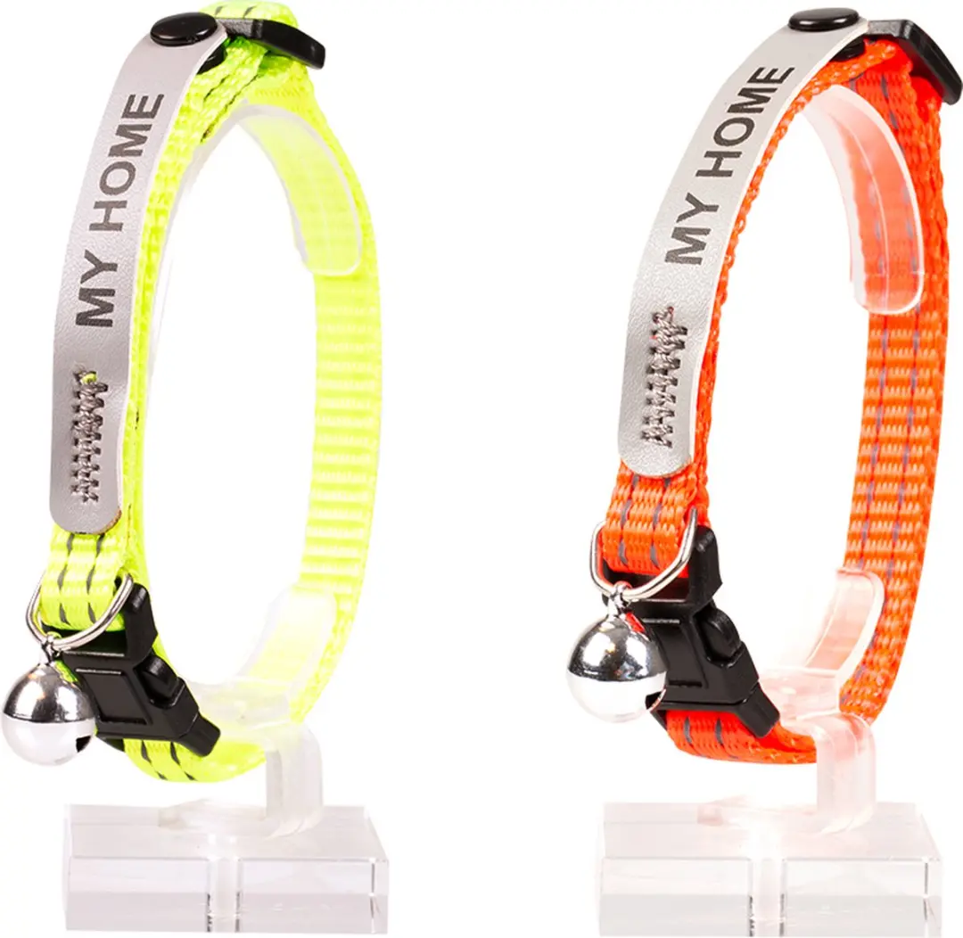 Duvo+ Kattenhalsband Reflecterend 20-30cm - Oranje/Geel