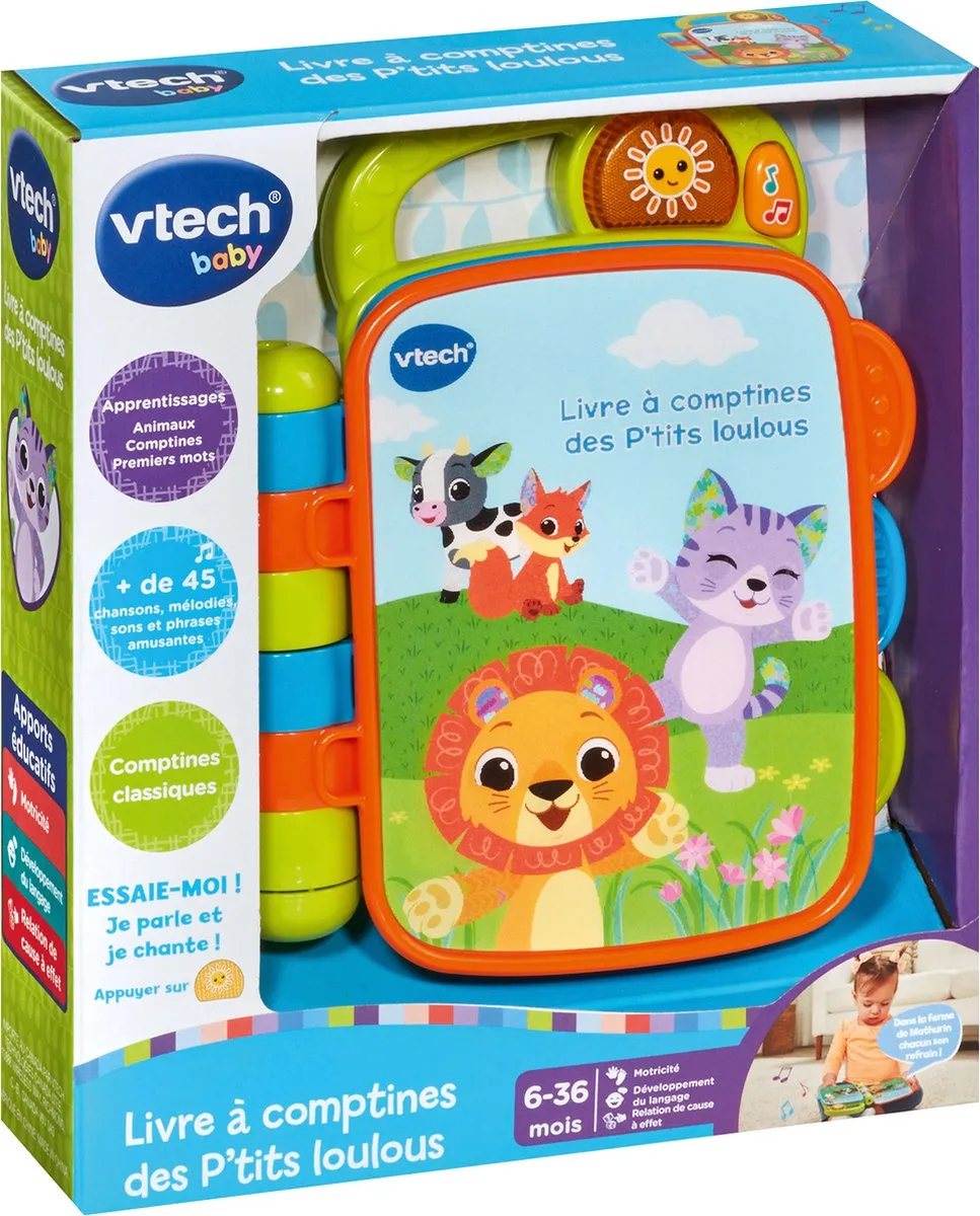 VTech Baby Livre à Comptines L - MPN 80-567805 - Meerkleurig