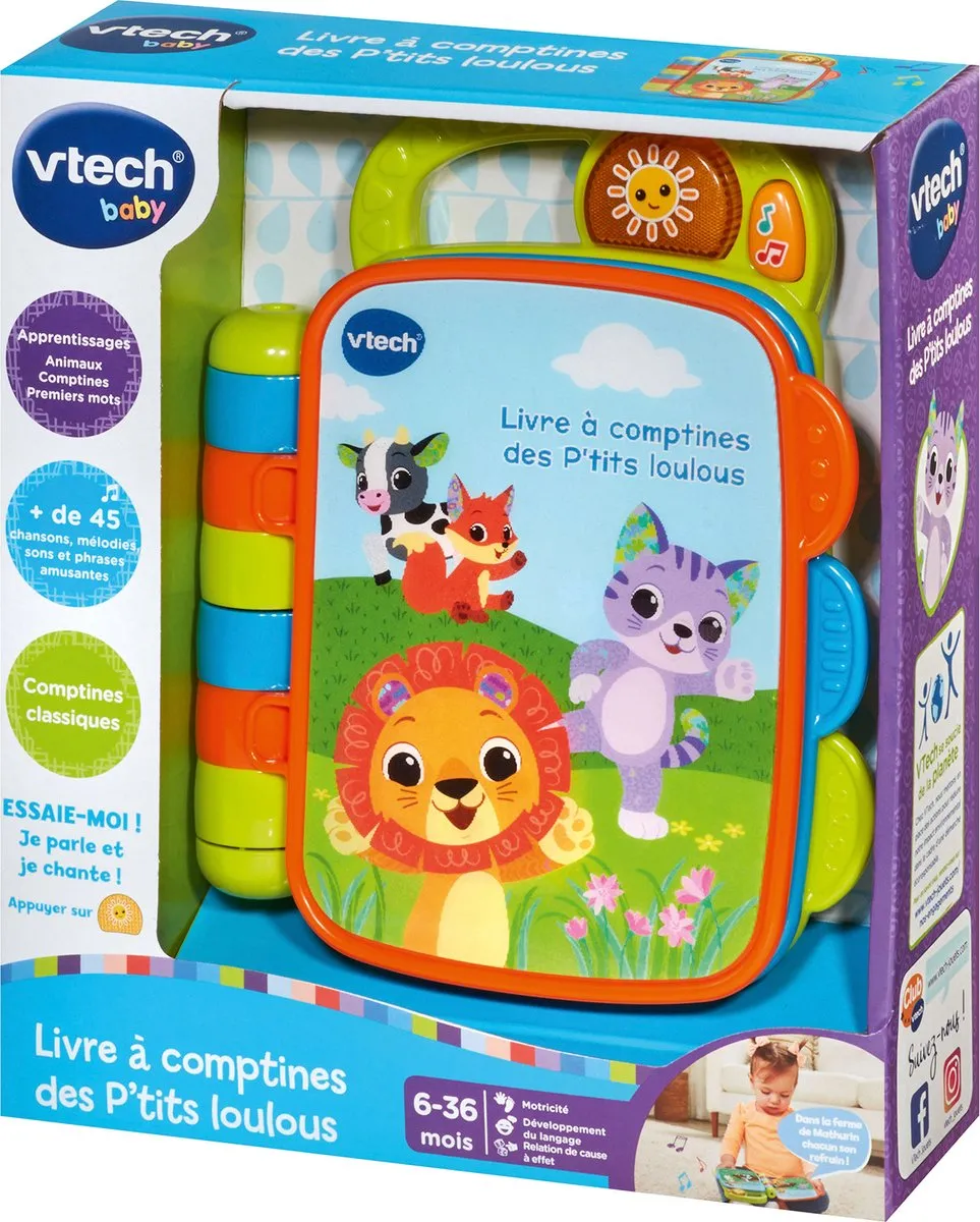 VTech Baby Livre à Comptines L - MPN 80-567805 - Meerkleurig