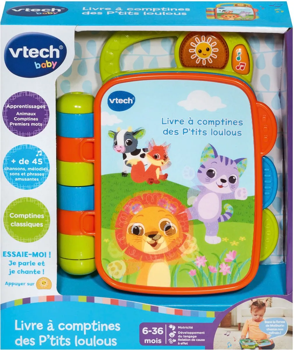 VTech Baby Livre à Comptines L - MPN 80-567805 - Meerkleurig