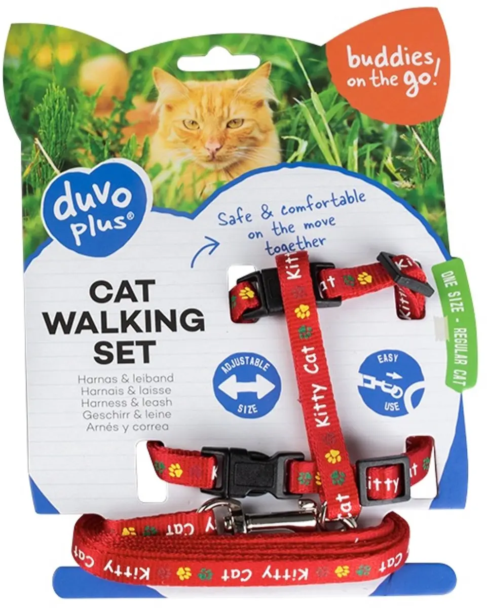 Duvo+ Kitty Cat Wandelset 125cm - Gemengde Kleuren