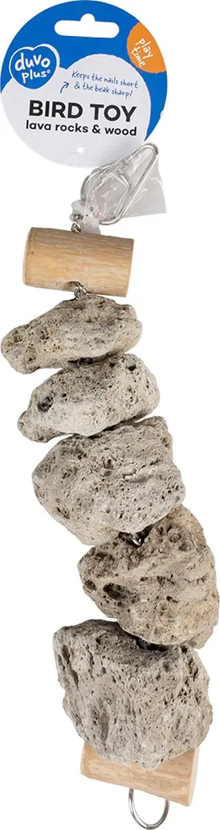 Duvo Vogelhanger Met Lava Stenen - Antraciet - Maat L