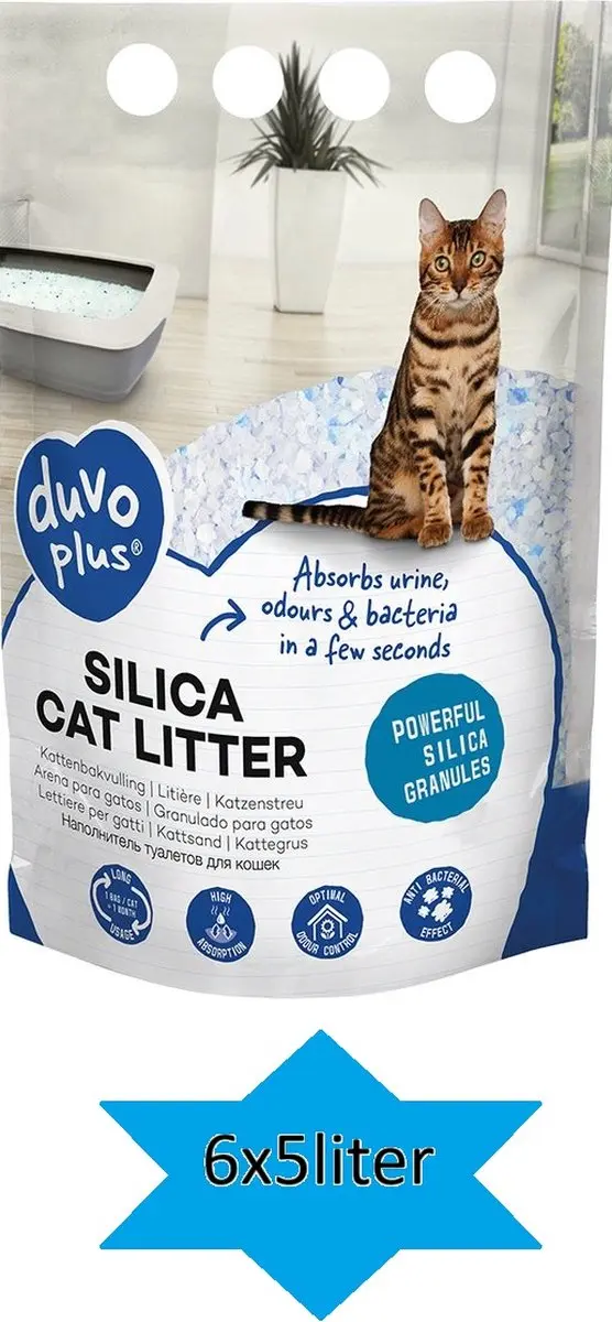 Duvo Silica Kattenbakvulling Premium 30L